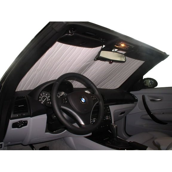 HeatShield, The Original Windshield Sun Shade, Custom-Fit for BMW 128i Convertible 2008, 2009, 2010, 2011, 2012, 2013, Silver Series