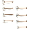 thumbnail image 2 of Piercing para la nariz en forma de L de acero inoxidable de 20 g, 1,5 mm, 2 mm, 2,5 mm, 3 mm, 8 unidades, 3 colores, 2 of 6