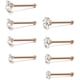 thumbnail image 2 of Piercing para la nariz en forma de L de acero inoxidable de 20 g, 1,5 mm, 2 mm, 2,5 mm, 3 mm, 8 unidades, 3 colores, 2 of 6