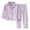 Purple, variant on REDARER Kids Notch Collar Ribbed Pajama Set Comfortable Robe Loungewear,7-8 Years
