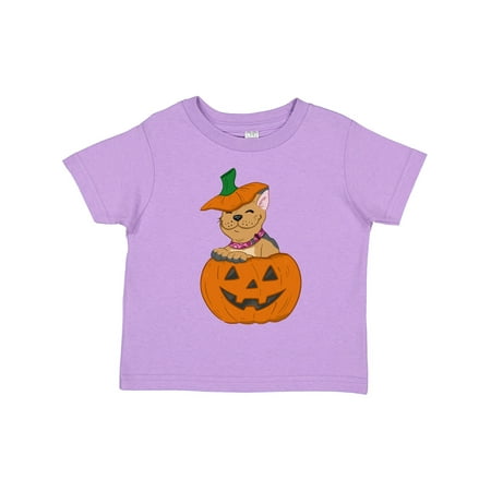 

Inktastic Halloween French Bulldog in Pumpkin Gift Toddler Boy or Toddler Girl T-Shirt