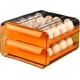 thumbnail image 4 of Organizador de huevos para refrigerador, huevera automática con ruedas y diseño deslizante para una fácil recuperación de los huevos, huevera de gran capacidad para almacenamiento fresco, contenedor, 4 of 4