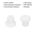 thumbnail image 2 of Uxcell 3 Pcs Bouchons en Silicone en Forme de T 7.3mm 5/16 Pouces Dia Joint de Bouchon Rond Blanc, 2 of 7