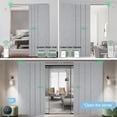 thumbnail image 2 of Yoolax Motorized Sliding Panel Track Blind Blackout Smart Vertical Blinds Electric Window Shade with WiFi Hardwire Power Motor for Patio Glass Door(Blackout Foggy Grey,80"W x 84"H), 2 of 7