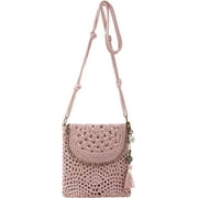 Women's THE SAK Sayulita Crochet Flap Crossbody Seashell OSFA