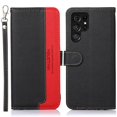 thumbnail image 1 of KHAZNEH RFID Blocking Litchi Texture Wallet Stand Leather Protective Phone Case Shell Gift compatible Samsung Galaxy S22 Ultra 5G, 1 of 5