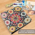 thumbnail image 4 of FORMRS 3 Ring Photo Album 4"x6" Self Adhesive Large Capacity PU Leather Cover, Colorful Floral Pattern, 4 of 8