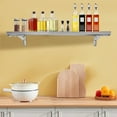 thumbnail image 4 of Wall Mounted Stainless Steel Folding Concession Shelf Folding Table Shelving Collapsible Workbench SS Shelf 110.23lbs Capacity, 4 of 15