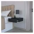 thumbnail image 5 of Isola Floating Nightstand - Black Bedside Table with Drawer - Modern Wall Mount Nightstand - 15.7" Wide - Bedroom Furniture, 5 of 7