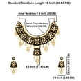 thumbnail image 3 of Efulgenz Indian Wedding Jewelry Set for Women Kundan Crystal Faux Pearl Drop Charm Black Enamel Choker Necklace Dangle Earrings Bridal Bollywood Jewelry for Women, 3 of 8