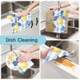 thumbnail image 2 of Yayeee 6 Pack Kitchen Dish Cloths Set for Washing Soft Drying Absorbent Microfiber Towels, Light Blue Lemon, 2 of 9