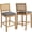 Grey, variant on French Country Bar Stools Set of 2, Grey Rattan Counter Height Stools, Linen Upholstered, Farmhouse Wooden Barstools with Cane Back, Kitchen Island Chairs, Sillas para Barra de Cocina (Gray, 2 Pcs)
