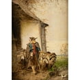 thumbnail image 3 of Fritz Beinke 14x18 Black Modern Framed Museum Art Print Titled - Departure of the Shepherd, 3 of 5