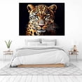 thumbnail image 3 of Mudket Leopard Canvas Wall Art, Framed Wild Animal Print Wall Decor for Men's Living Room Office, Trendy Cheetah Wall Art Ready to Hang - 12"L x 8"W, 3 of 10