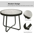thumbnail image 4 of Grand Patio 3 Piece Patio Bistro Set with Heavy-Duty Anti-Rust Aluminum Frame, Coffee Table with Ceramic Tile Top, Gray, 4 of 7