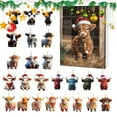 thumbnail image 6 of Cow Advent Calendar - 24 Days Farm Animal Christmas Countdown with Hanging Ornaments, 6 of 9