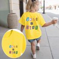 thumbnail image 2 of kpoplk Graphic Tees for Girls Kids Summer Tops Crewneck Short Sleeve T Shirt 5-14 Years(Yellow,2-3 Y), 2 of 6