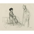 thumbnail image 2 of Jean-Louis Forain 24x20 Black Ornate Framed Double Matted Museum Art Print Titled: Mother and Child Visited by Soldier in Hospital (C. 1914-1919), 2 of 5