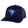 thumbnail image 3 of South Carolina Trucker Hat - Embroidered State Flag Design - Palmetto State Cap Snapback (CoyoteBrown), 3 of 9