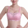 thumbnail image 3 of Saient Sexy Lace Bra Women Brassiere Padded Wire Free Push Up Bras Underwear,Pink,34B, 3 of 9