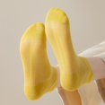 thumbnail image 5 of Women's No Show Socks Classic Thin Mesh Breathable 6pk- White Yellow Color, 5 of 7