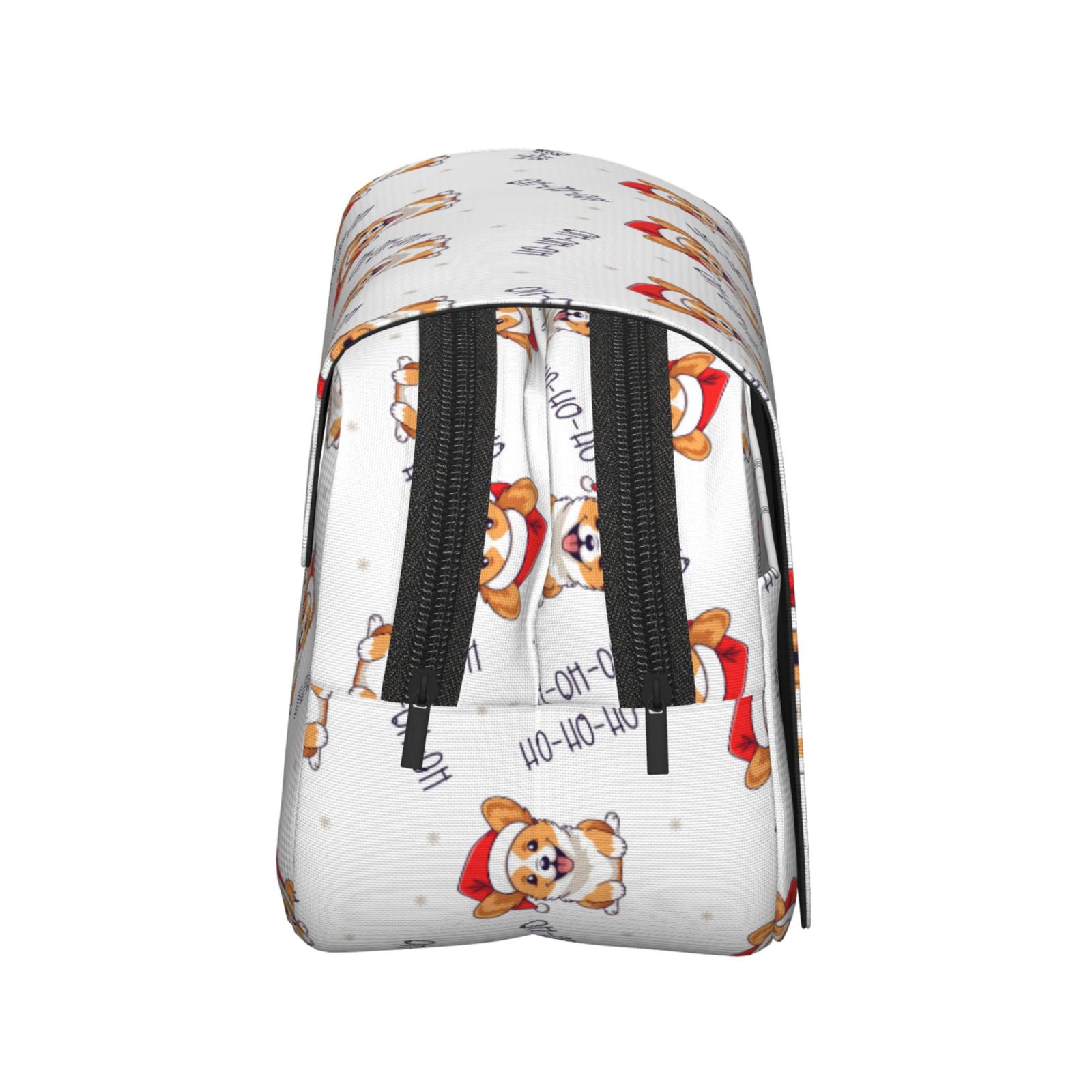 Rateoe Corgi With Santa Claus Hat Pattern Double Clamshell Pen Case, Storage Organizer with Two Zipper Compartments– Holds Up to 50 Pencils & Pens