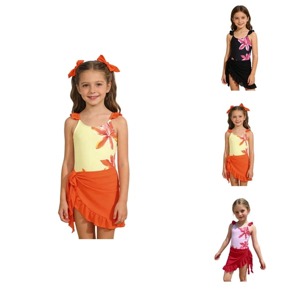 Girls Swimsuit Fashionable Bathing Suit Girls Youth and Swimsuit Summer Beach and Pool Water Playwear Quick-Dry Performance Swimwear