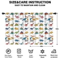 thumbnail image 2 of Blackout Kids Curtains,White Cartoon Fantasy Dinosaurs Pattern Childrens Insulated Curtains Set Of 2,Bedroom Essentials,Toddler Room Decor 42"x54", 2 of 5