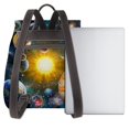 thumbnail image 3 of Easygdp Space Planet Mochila de Cuero para Mujeres, Bolso de Hombro, Bolsos de Mano de Moda para Trabajo y Viajes, 3 of 4
