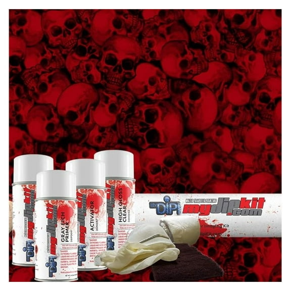 Red Dead Hedz - Hydrographics Film Kit - - LL-801-Red - Water Transfer Printing