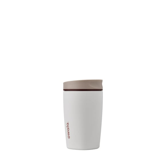 Owala SmoothSip Vaso de café de acero inoxidable, taza reutilizable para café helado, taza de viaje para café caliente, libre de BPA, 12 oz, Vanilla Bean