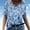 Blue summer tops 2023 women, variant on Dyegold Summer Tops for Women 2023, Plus Size Patriotic Tops for Women American Flag 4th July Blouses Loose Fitting T-Shirts Short Sleeve V-Neck ​Tunic Top