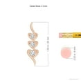 thumbnail image 3 of ANGARA Natural Three Stone Diamond Heart Pendant in 14K Rose Gold for Women (Size-3.3mm| Color-G| Clarity-VS2) | April Birthstone, Anniversary, Jewelry Gift for Women | Natural Diamond Necklace, 3 of 7