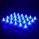 thumbnail image 4 of Azul 24 piezas impermeables bajo el agua redondas mini luces LED de té luces sumergibles para el hogar boda fiesta florero festival decoración del día de San Valentín, 4 of 5