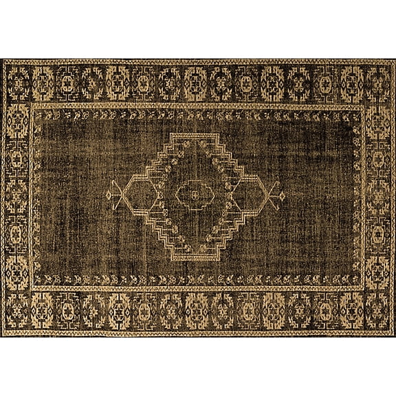 Ahgly Company Indoor Rectangle Persian Brown Bohemian Area Rugs, 5' x 7'