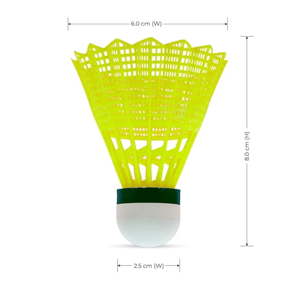 Li-Ning Swift X100 Hybrid Cork Nylon Shuttlecock , 6 In 1 | Green , Made With High - Quality Nylon