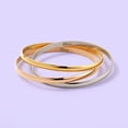 thumbnail image 2 of Stimm Triple Bangle Set, Interlocking Silver Gold Rose Gold Bangles, Unisex, 2 of 4