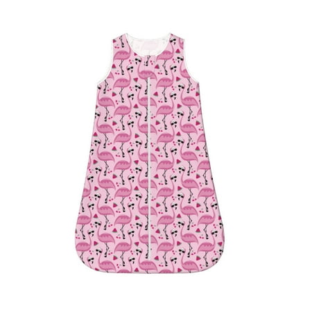 

Fotbe Cute Watermelon Flamingo Pattern Sleep Sack - Baby Wearable Blanket with Zipper Extra Soft Cotton Sleeveless Sleeping Bag for Infants-X-Large