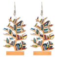 thumbnail image 1 of 2022 Acrylic Decorative Book Lover Heart Librarian Decorative Earrings For Her Librarian Book Bookworm Acrylic Earrings Hoop Earring Set Jewelry for Women Big Stud Earrings Earrings for Sensitive Ears, 1 of 4