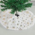 thumbnail image 2 of Falda de árbol de Navidad suave para fiestas, minifalda lavable redonda con patrón de copo de nieve y estrella para el hogar, 2 of 4