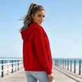 thumbnail image 4 of Bexdxz Women Casual Full Zip Up Cardigan Basic Jacket Lightweight Long Sleeve Sweatshirt Solid Color Jacket With Pockets Red M, 4 of 4
