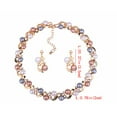 thumbnail image 7 of Ayyufe Elegant Women Pearl Rhinestone Necklace Ear Stud Earrings Party Set, 7 of 7