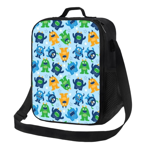 Naloa Cartoon Monster Lunch box Lunch bag for men women Large capacity Lunchbox Insulated Lunch bag Lunch box cooler