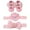 Pink, variant on POINTERTECK 4Pcs Baby Girl's Headbands, Infant Head Wraps,Cute Headbands Socks Set, Elastic Crown Flower Hair Band for Newborn Baby Infant Toddlers Girls Kids, 2 Headbands & 1 Socks