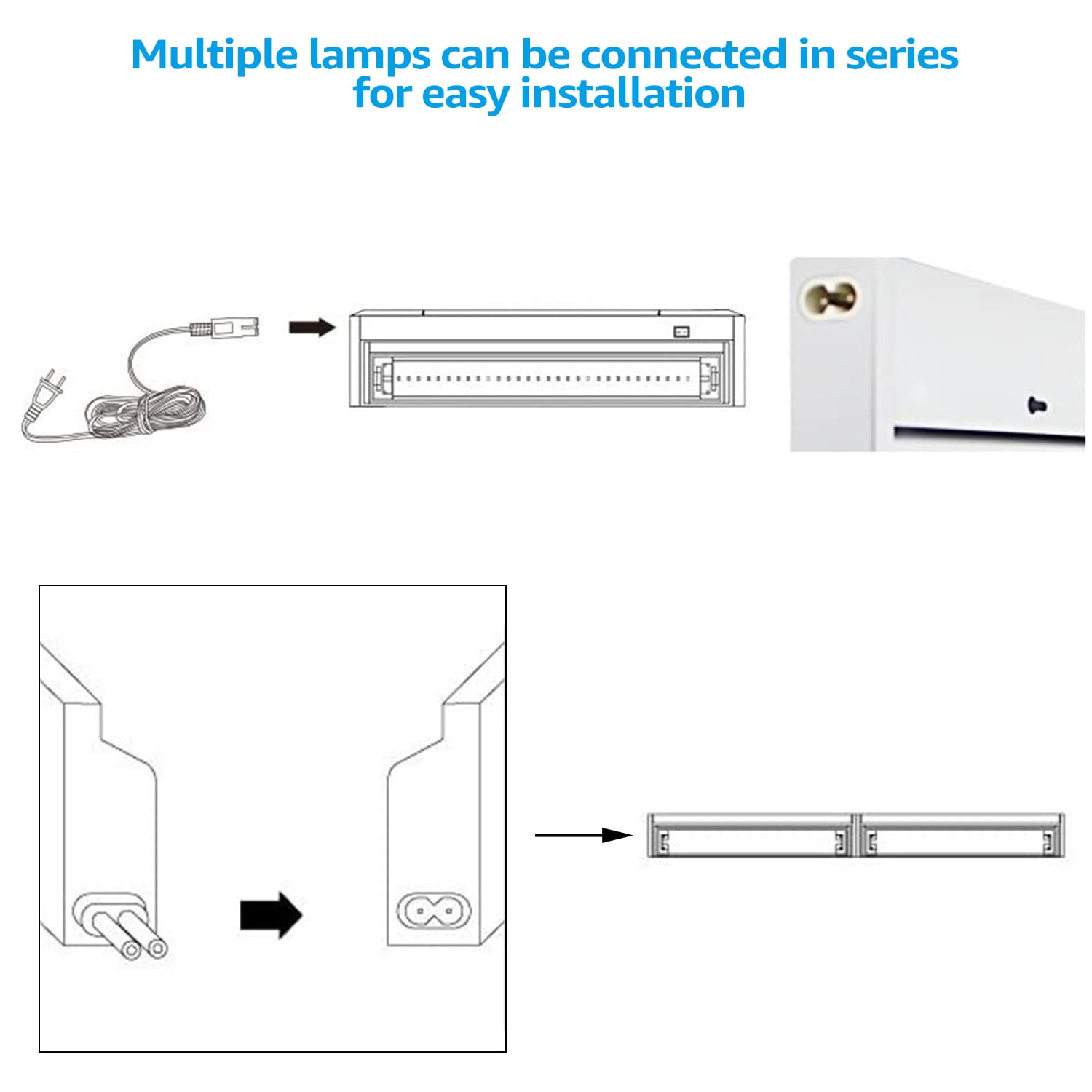 2 Pack LED Under Cabinet Lighting, 120V Rotatable Lens, Aluminum Housing, 3000K Warm White, 14" Inch, Kitchen Study Light