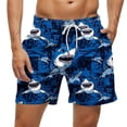 thumbnail image 3 of QATAINLAV Mens Big and Tall Summer Beach Shorts with Pockets Casual Drawstring Running Athletic Sport Shorts Quick Dry Tropical Palm Trees Printed Swim Trunks Multicolor M, 3 of 7