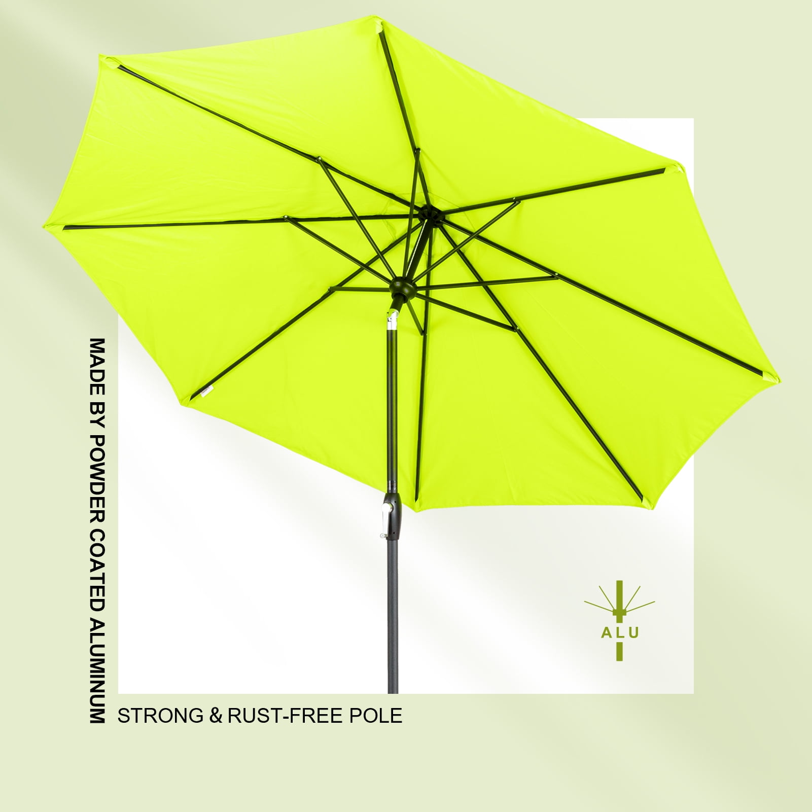 Tempera 9FT Push Botton Tilt patio umbrella