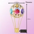 thumbnail image 2 of Matashi Hot Air Balloon Ornament, Valentine’s Day Gift for Her, 24K Gold Plated with Colored Crystals, Tabletop Decor, 2 of 7