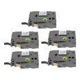 thumbnail image 4 of 5Pcs Label Maker Tape 9mm Laminated Waterproof Colorfast Multi Purpose Labeler Tape for PT D210 PT D200 PT H110 PT D400 Gold On Black Bze 324, 4 of 5