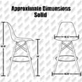thumbnail image 3 of 2xhome Set of 2 Modern Plastic Barstools 28" Seat Height Kitchen Island Stools with Back Eiffel Chairs Natural Wood Legs Red, 3 of 5